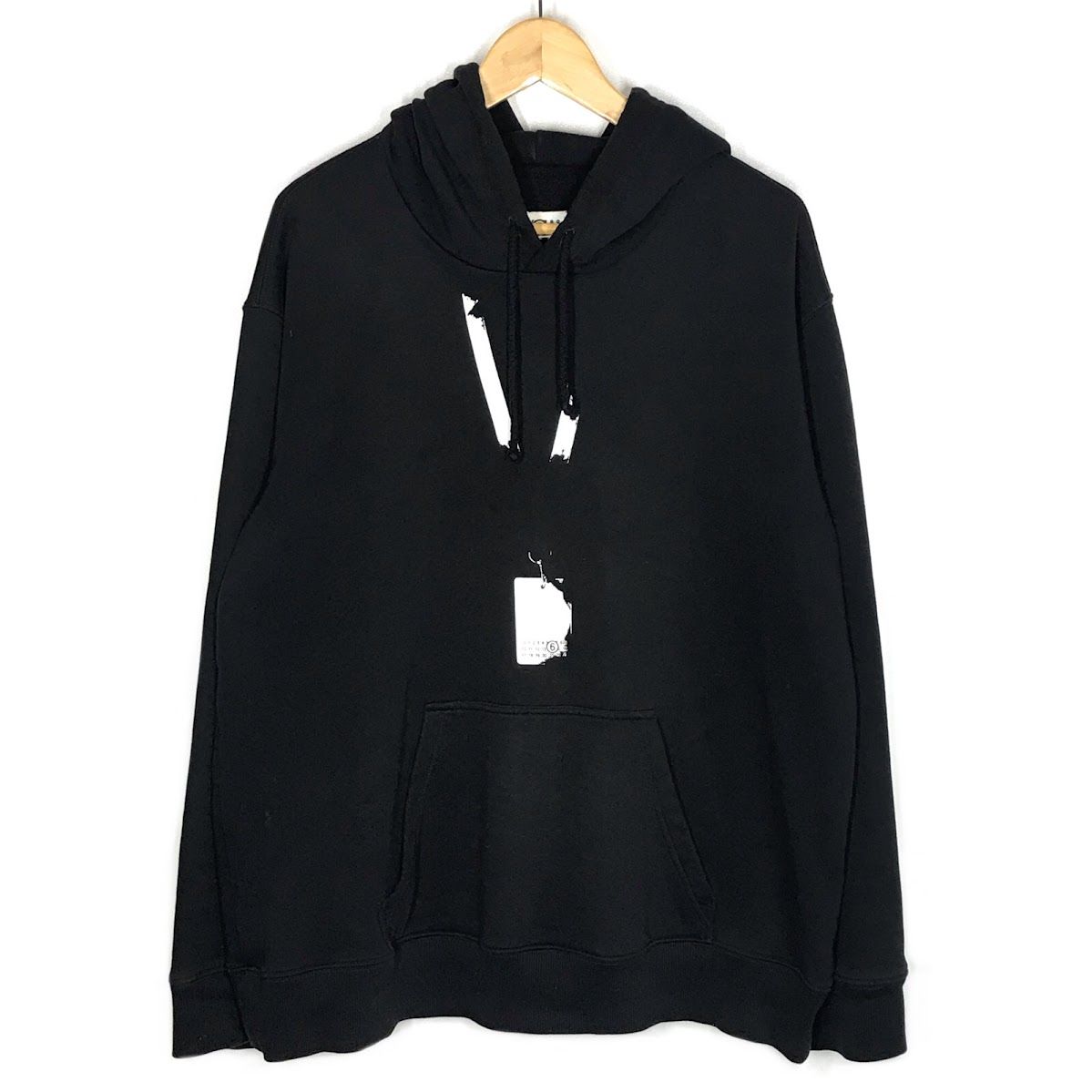 倉吉店 MM6 Maison Margiela エムエムシックスメゾンマルジェラ パーカー Lanyard Sweatshirt プルオーバーパーカー SH0GU0005 S25623 ブラック サイズ M 108