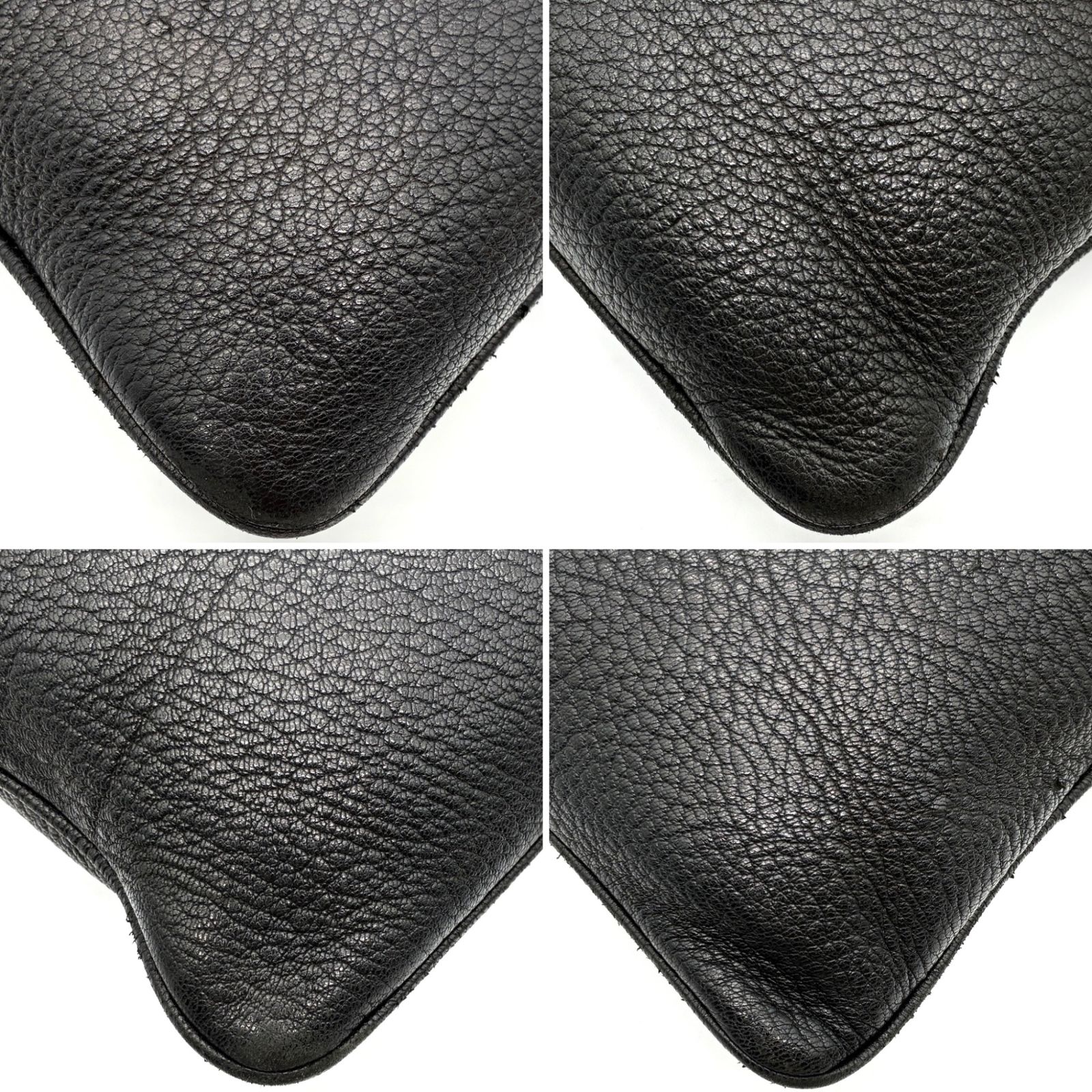 希少・正規品 PRADA プラダ ショルダーバッグ ロゴ型押し オールレザー  