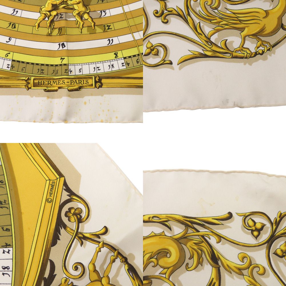 エルメス カレ90 DIES ET HORE 占星術 シルク ベージュ スカーフ 0132 HERMES WWW_SMP1DAWEKUDUS_SCH_ID