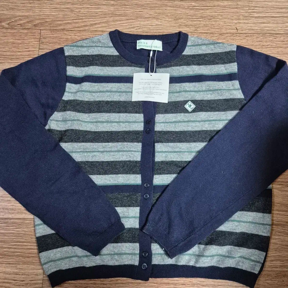NOCONTENT ストライプ カーディガン