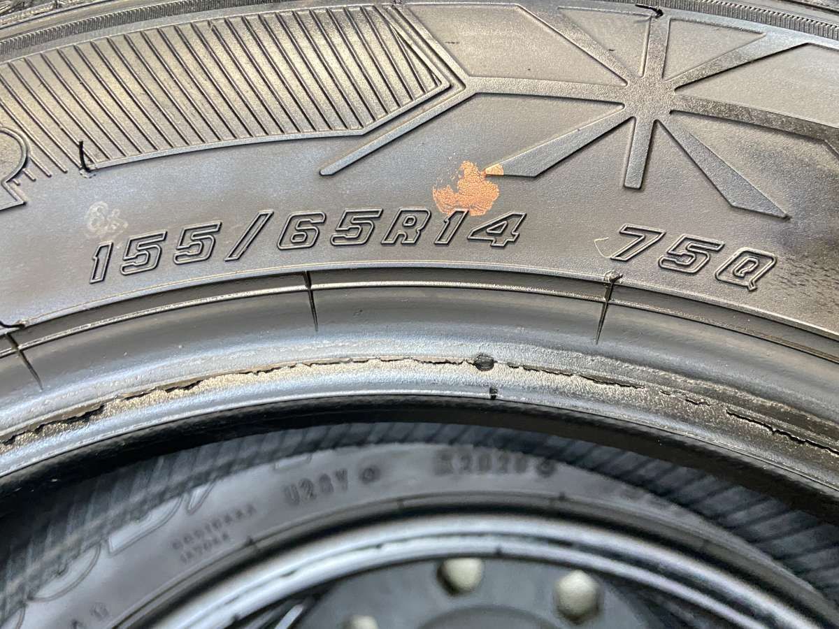 155/65R14 グッドイヤー アイスナビ 6 中古タイヤ スタッドレスタイヤ 