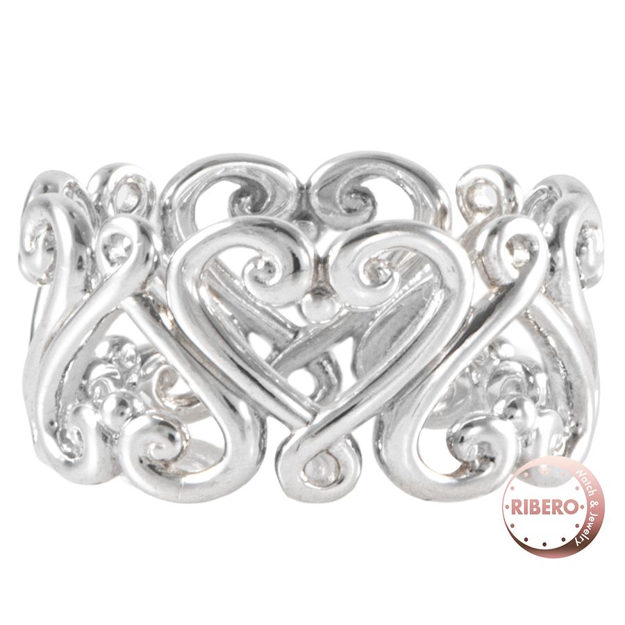 TIFFANY-Co. ティファニー ヴェネチア ゴルドーニ ハート バンド リング 指輪 12号 シルバー