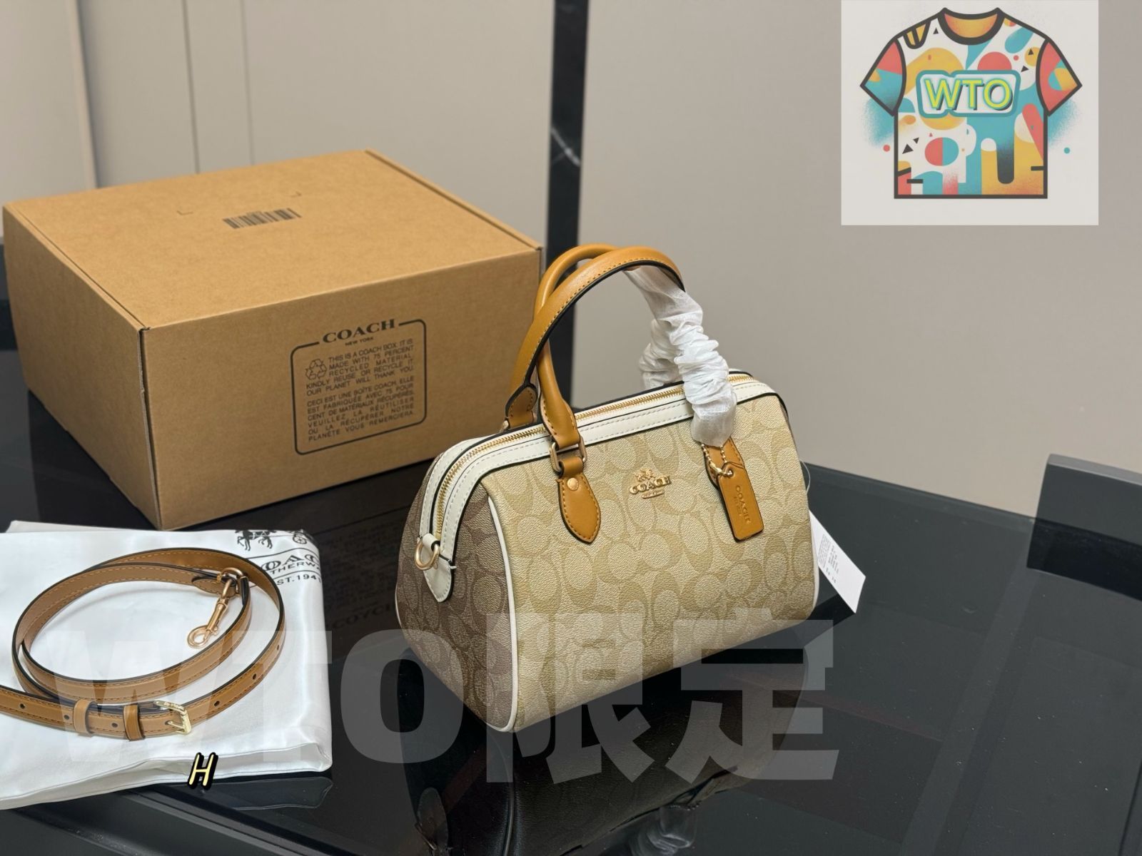 今日 COACH Boston Pillow Bag 24×16cm クーチ ボストン ピローバッグ 24×16cm -WT0輸入