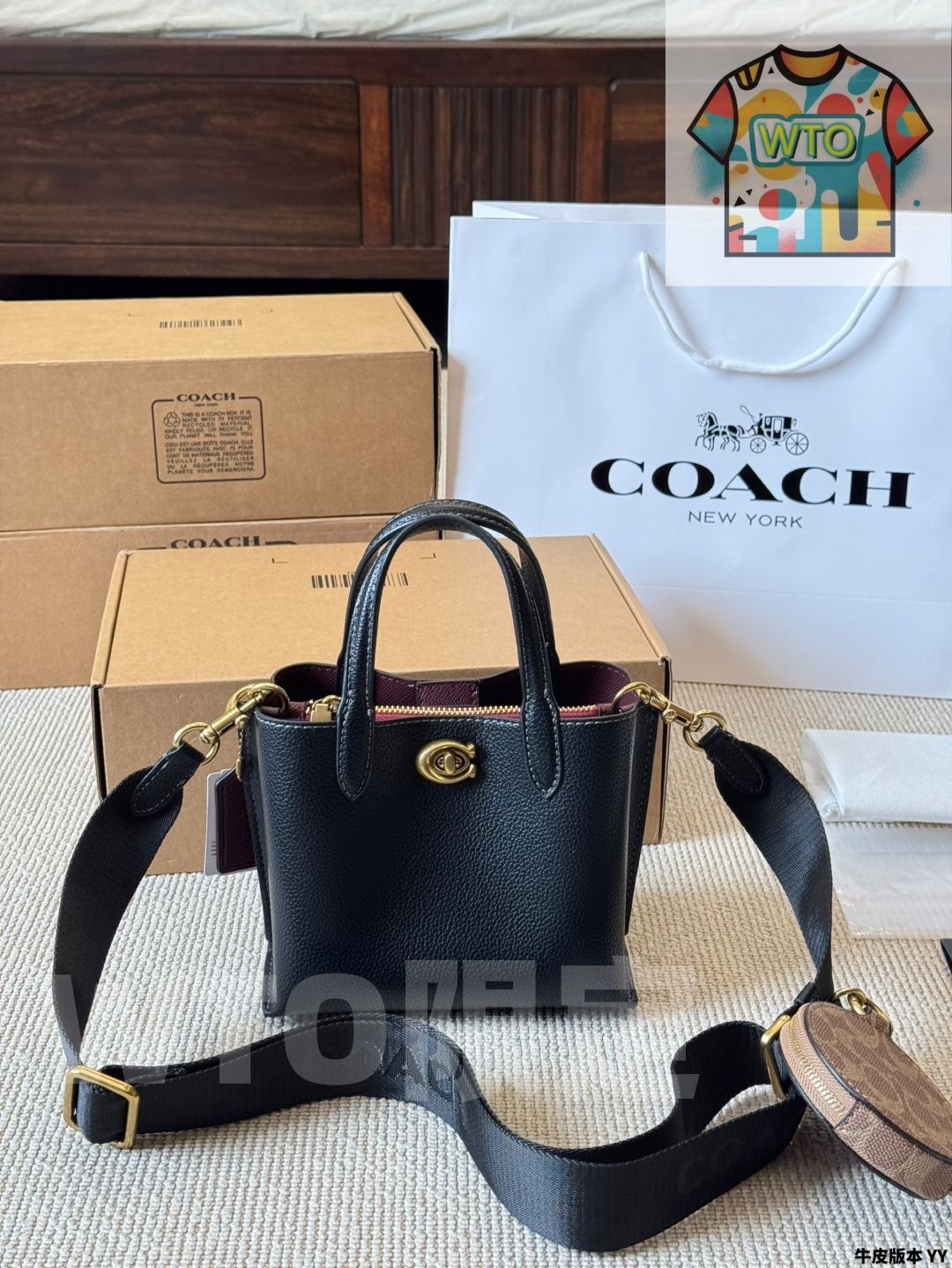 今日 COACH Willow25 2in1 Tote Bag クーチ ウィロー 25 ツーインワン トートバッグ -WT0輸入