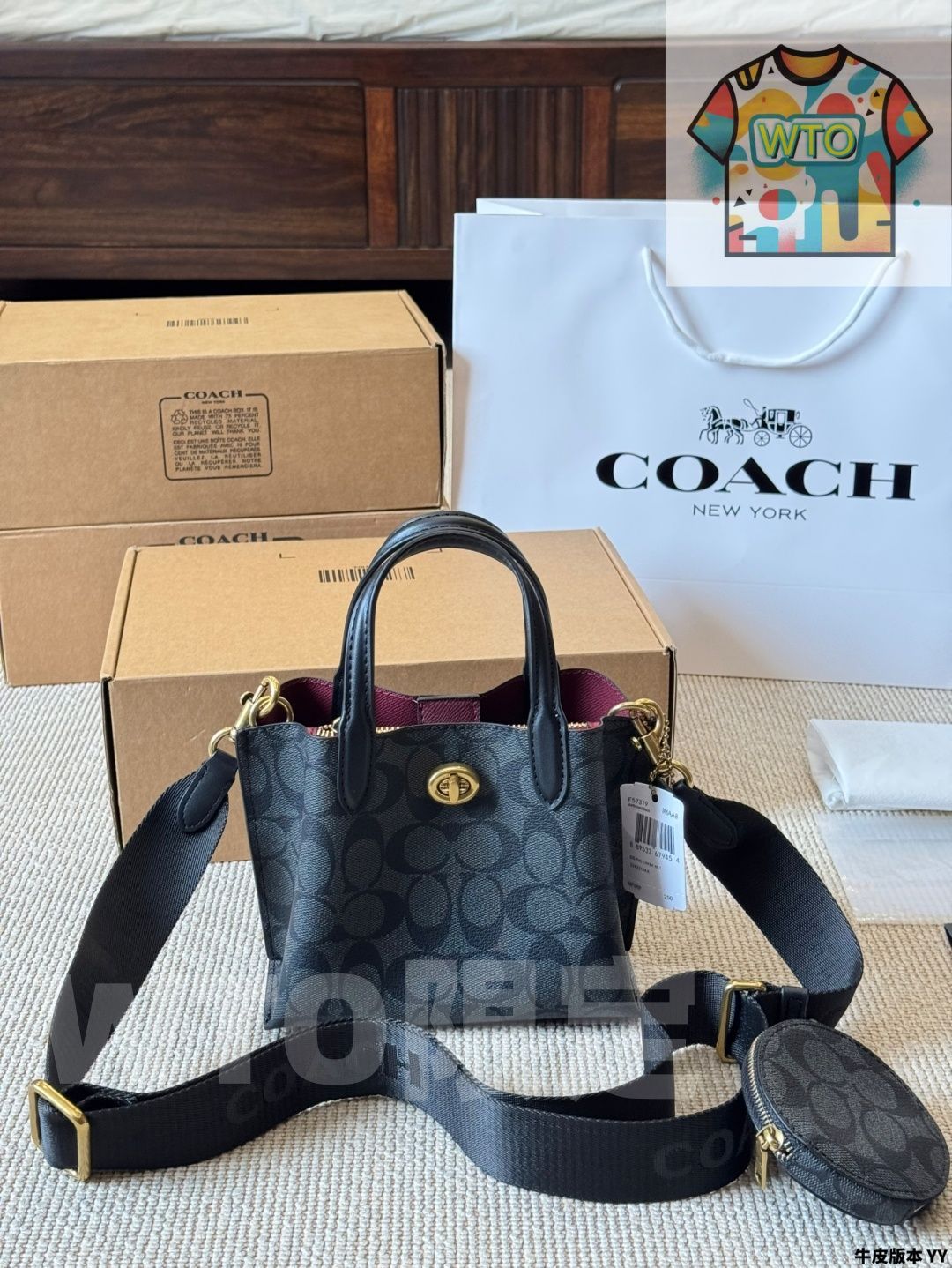 今日 COACH Willow25 2in1 Tote Bag クーチ ウィロー 25 ツーインワン トートバッグ -WT0輸入
