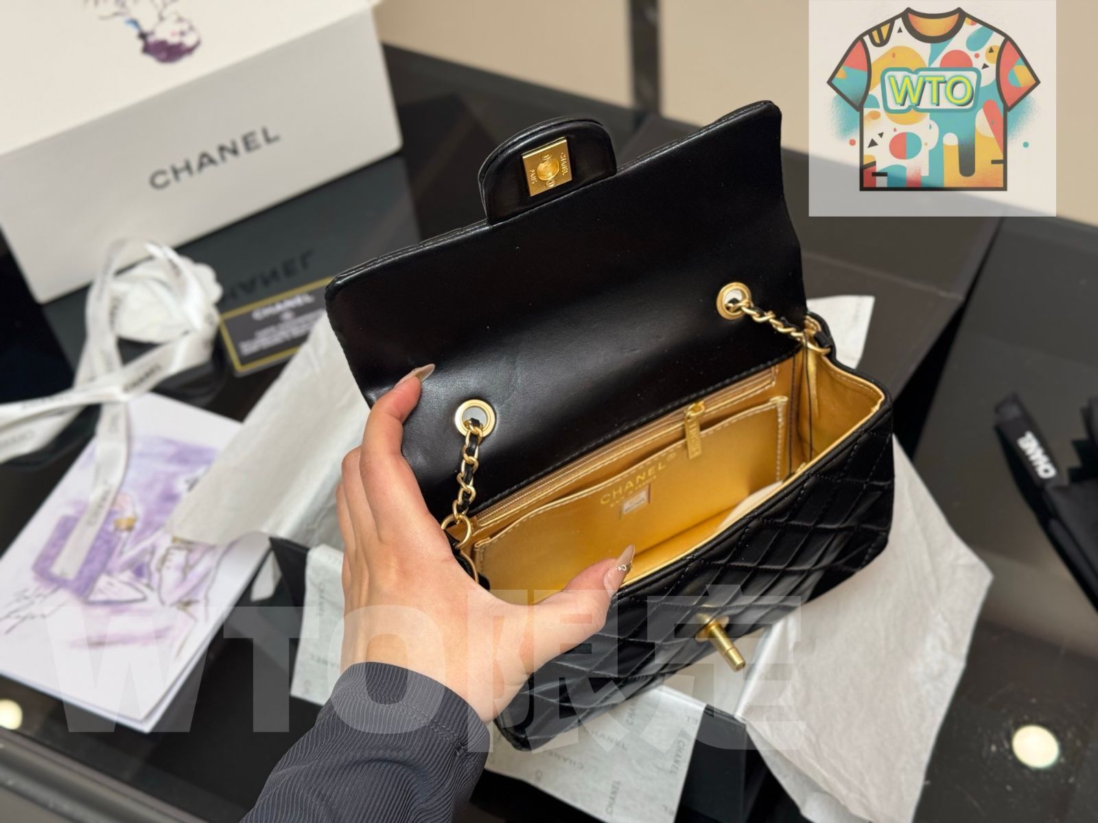  今日 Chanel G Ball Square Flap Bag ゴールドボール スクエアバッグ-WT 0輸入 トートバッグ バッグ
