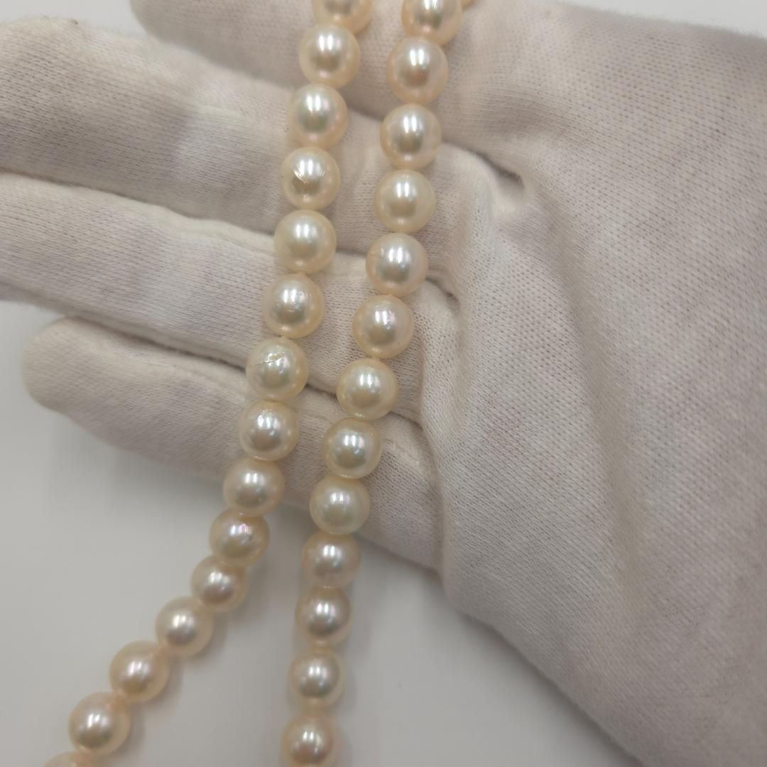アコヤ あこやパール 本真珠 ネックレス akoya 鑑別付 あこや真珠ネックレス7.5-8.0㎜総研鑑別付きお得品 ｜ 真珠ネックレス