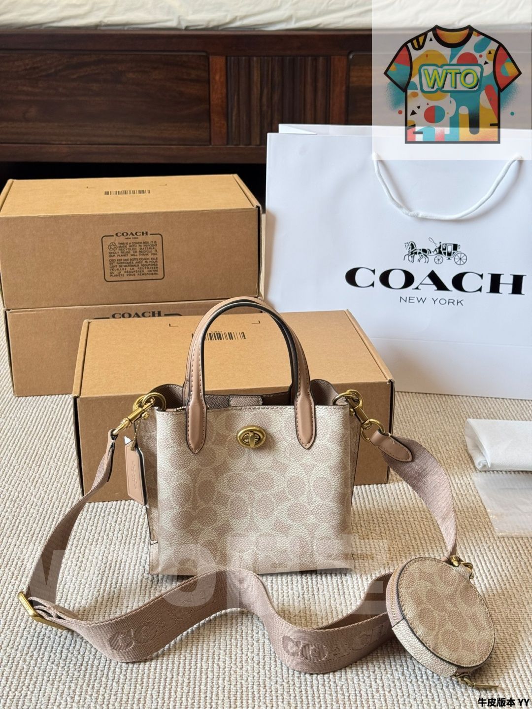 今日 COACH Willow25 2in1 Tote Bag クーチ ウィロー 25 ツーインワン トートバッグ -WT0輸入 GINKGOPHARMACY_COM
