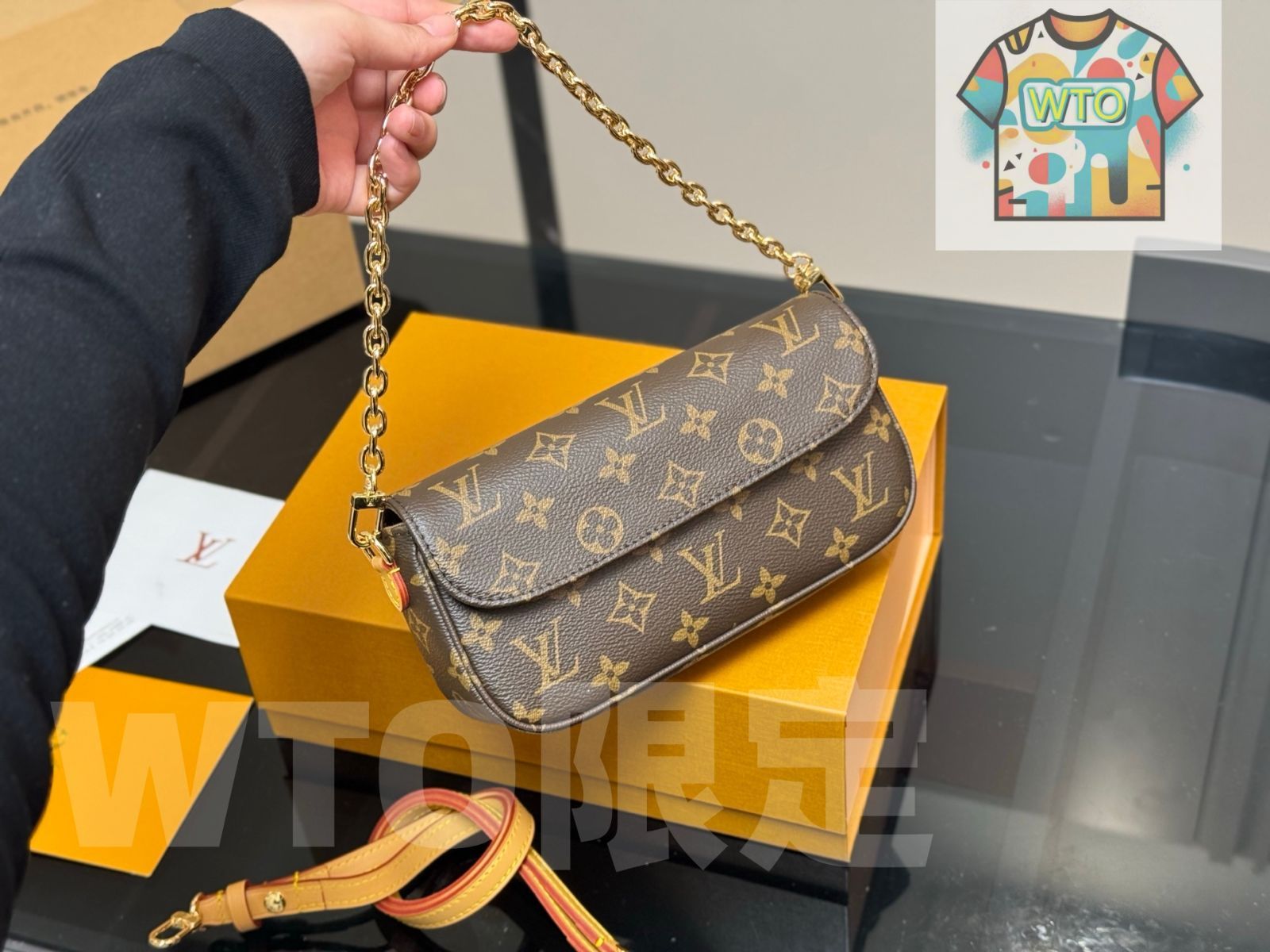 今日 Lv Ivy WOC ダブルチェーン マージャンバッグ-WT0輸入