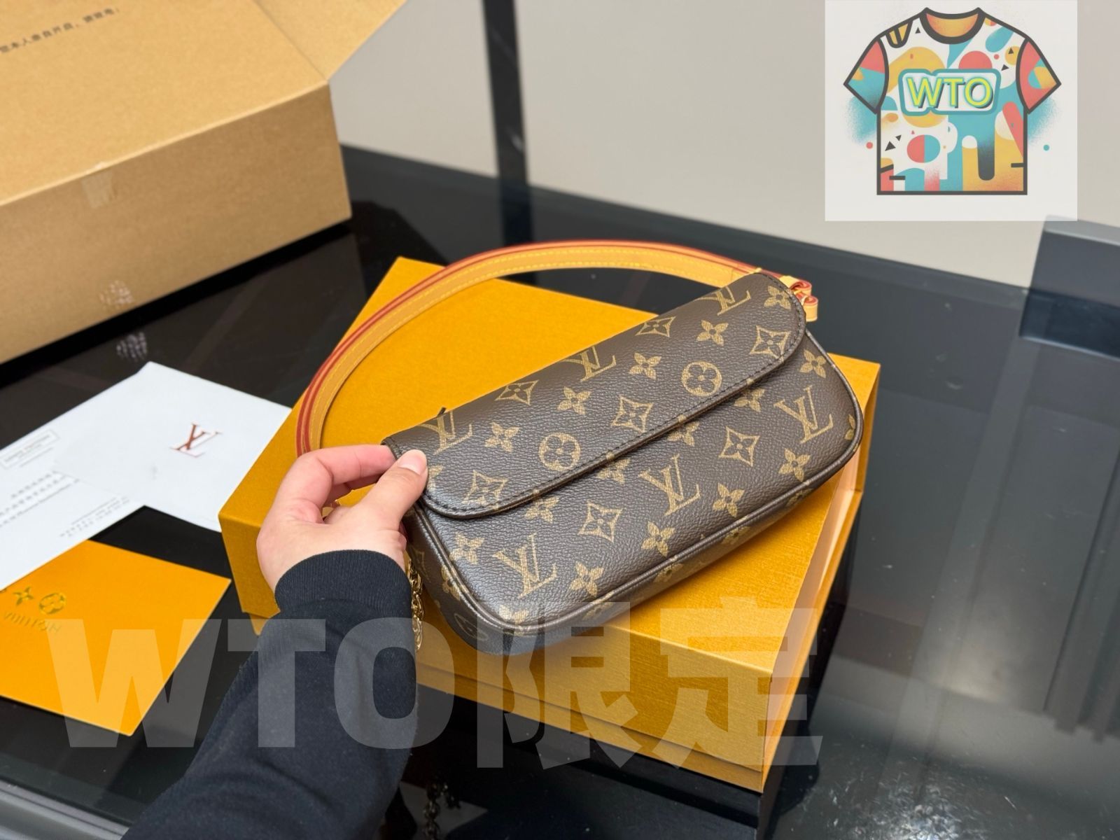  今日 Lv Ivy WOC ダブルチェーン マージャンバッグ-WT 0輸入 トートバッグ バッグ