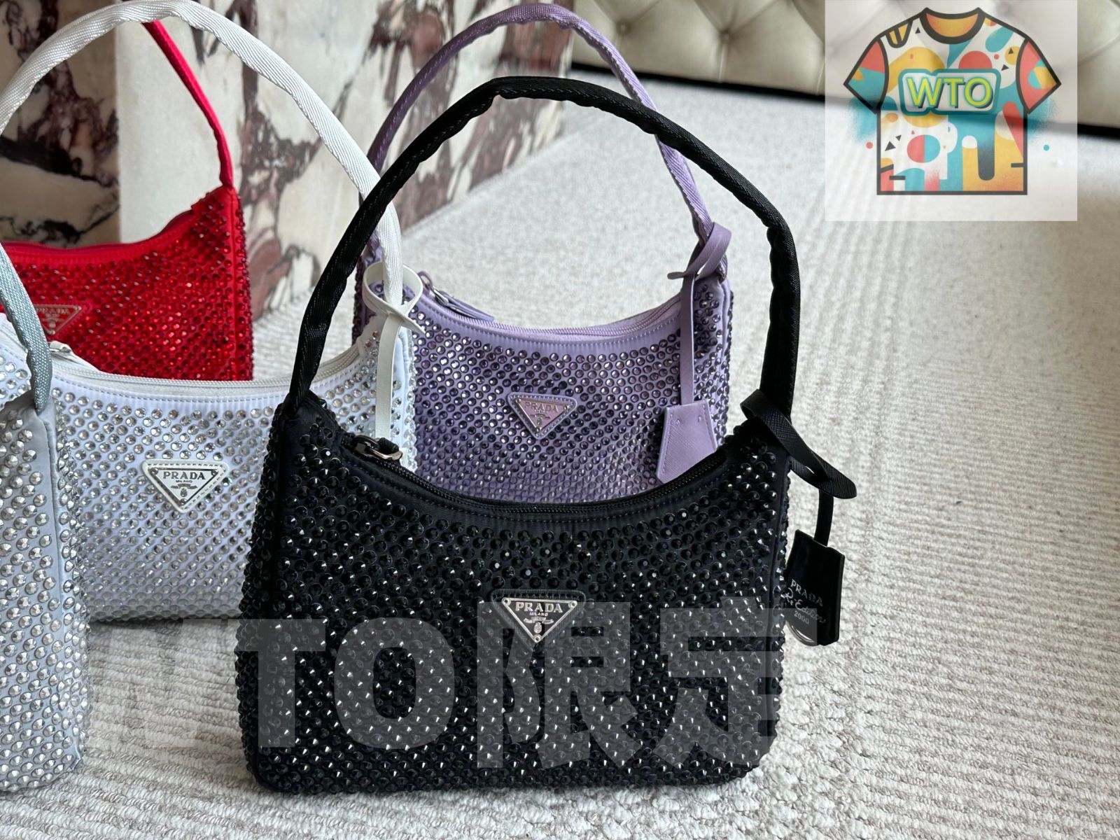 今日 Prada Hobo Nylon プラダ ホボ ナイロン アームバッグ-WT0輸入