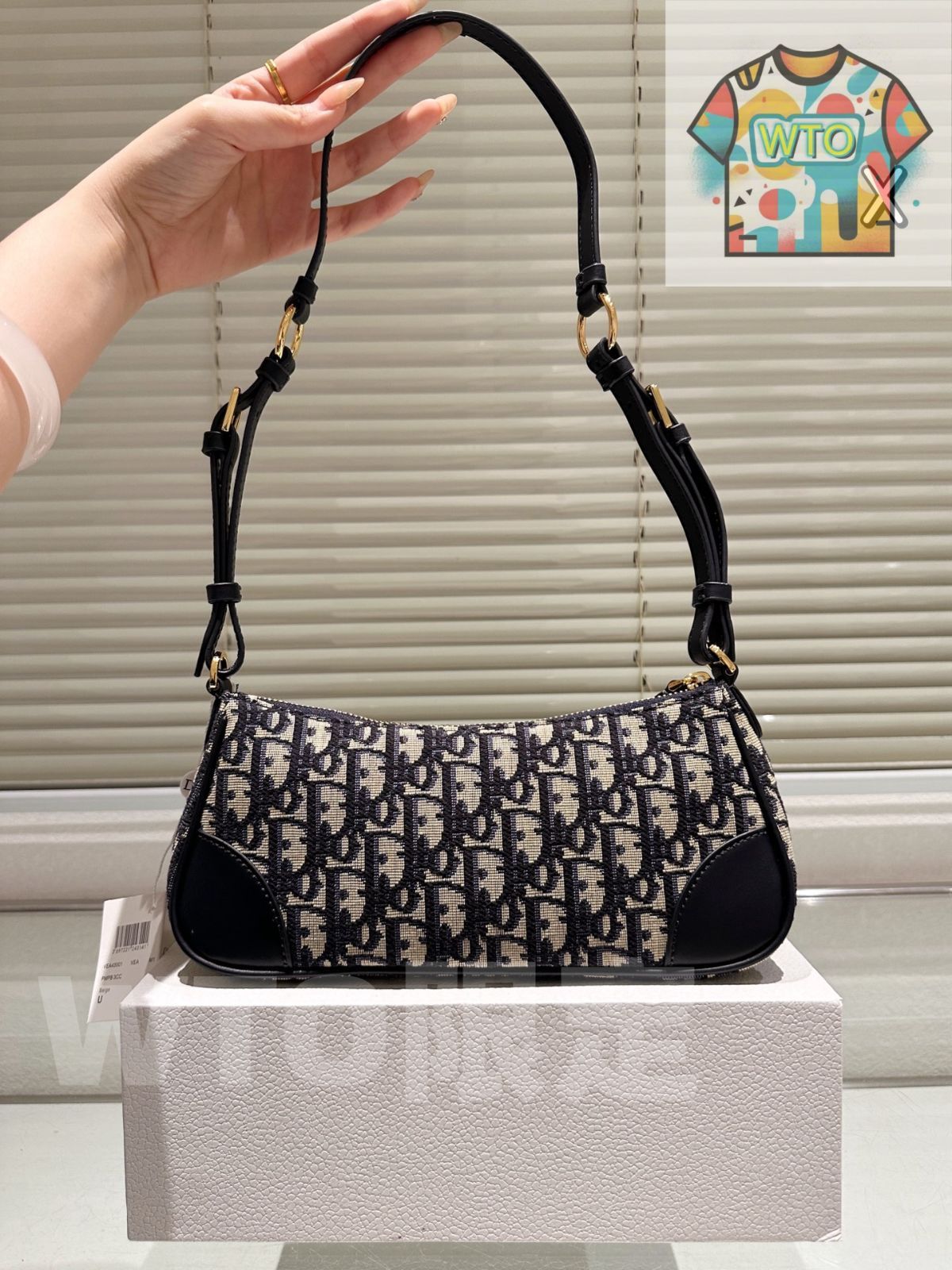 今日 DIOR Baguette Hobo Underarm Bag ディオール バゲット ホボ アンダーアームバッグ-WT0輸入
