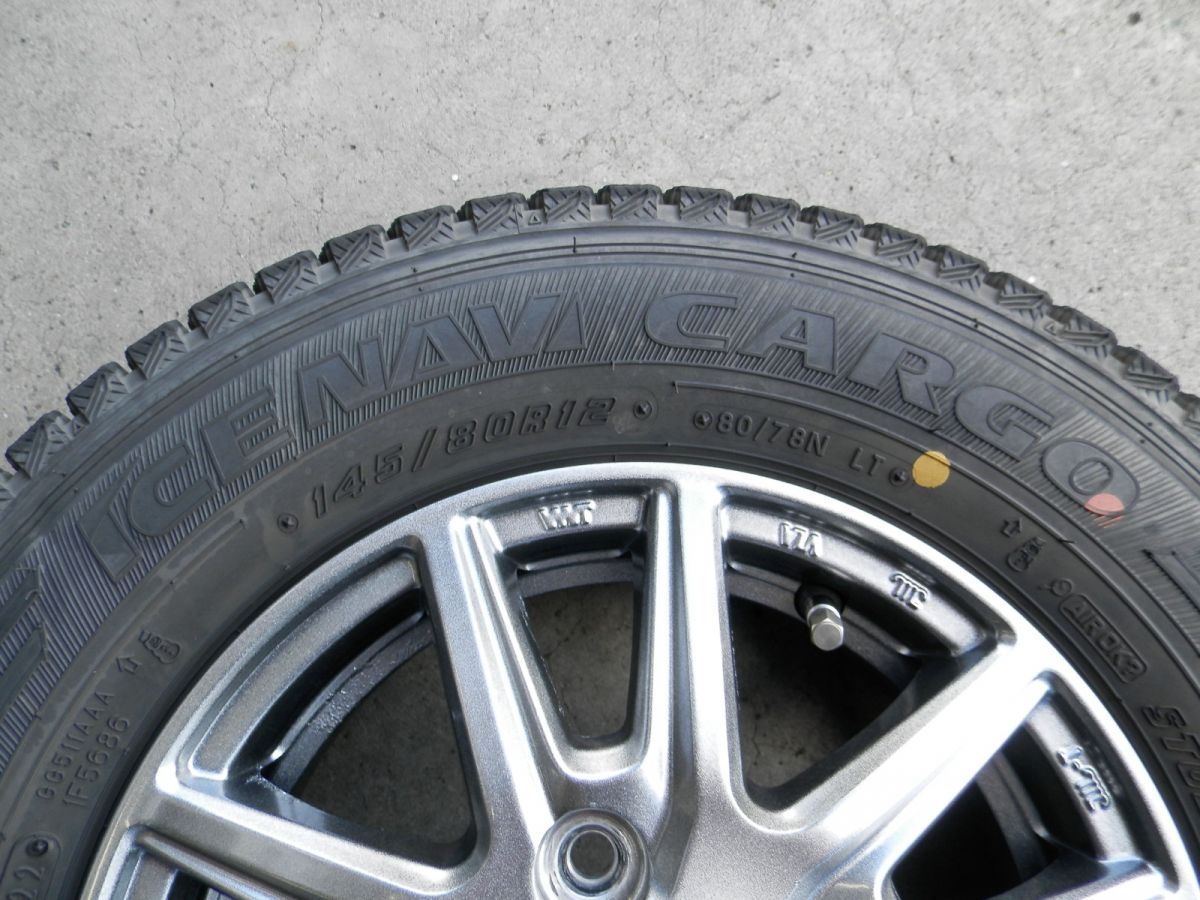 145/80/12 エブリイ新車外し ノーマルタイヤ スチールホイール 12 車