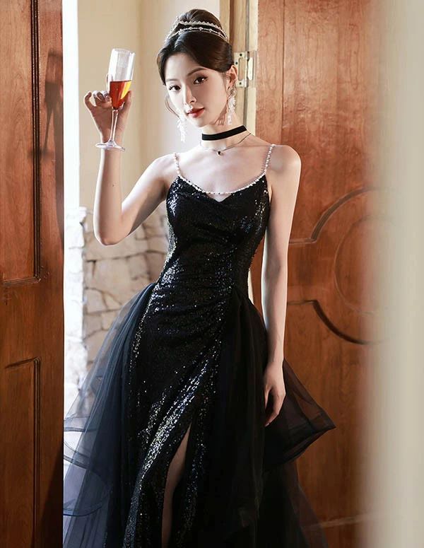 ドレス 大人 ピアノ 発表会 ロングドレス スリット入り キラキラ 演奏会 結婚式 母親 演奏会用ドレス ロング マキシ丈 大きいサイズ 小さいサイズ 黒 披露宴 レディース 韓国 イブニングドレス パーティードレス ワンピース 二次会 花嫁 ドレス 大人 ピアノ 発表会 ロングドレス スリット入り キラキラ 演奏