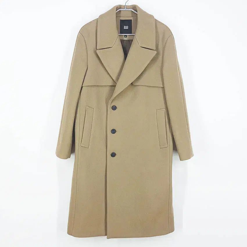 ZIOSONGZIO メンズ ロングウールコート ディープベージュ 100 HU41381