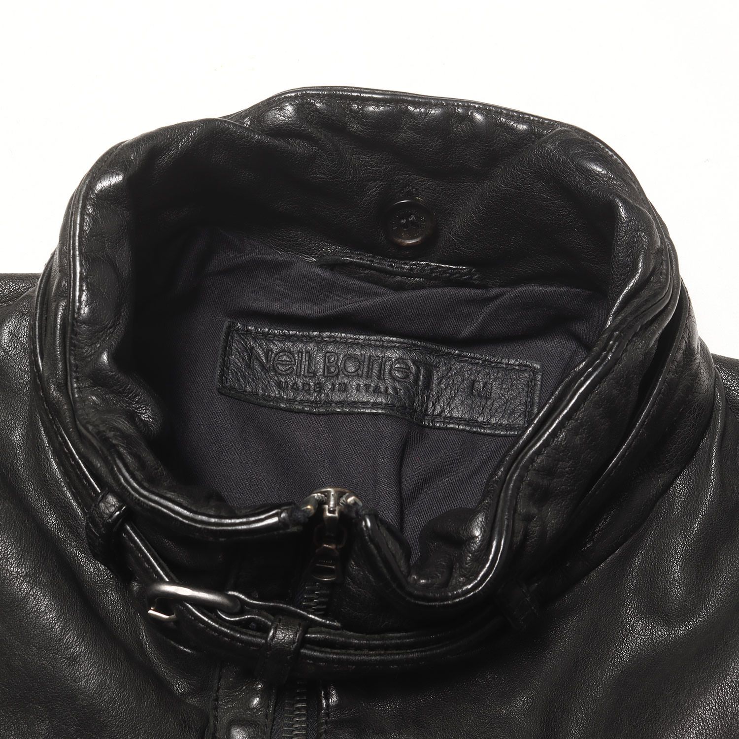 【新品】NEIL BARRETT ニールバレット ライダースコート　イタリア製 Neil Barrett (ニールバレット) Leather Front Sweatshirt Biker