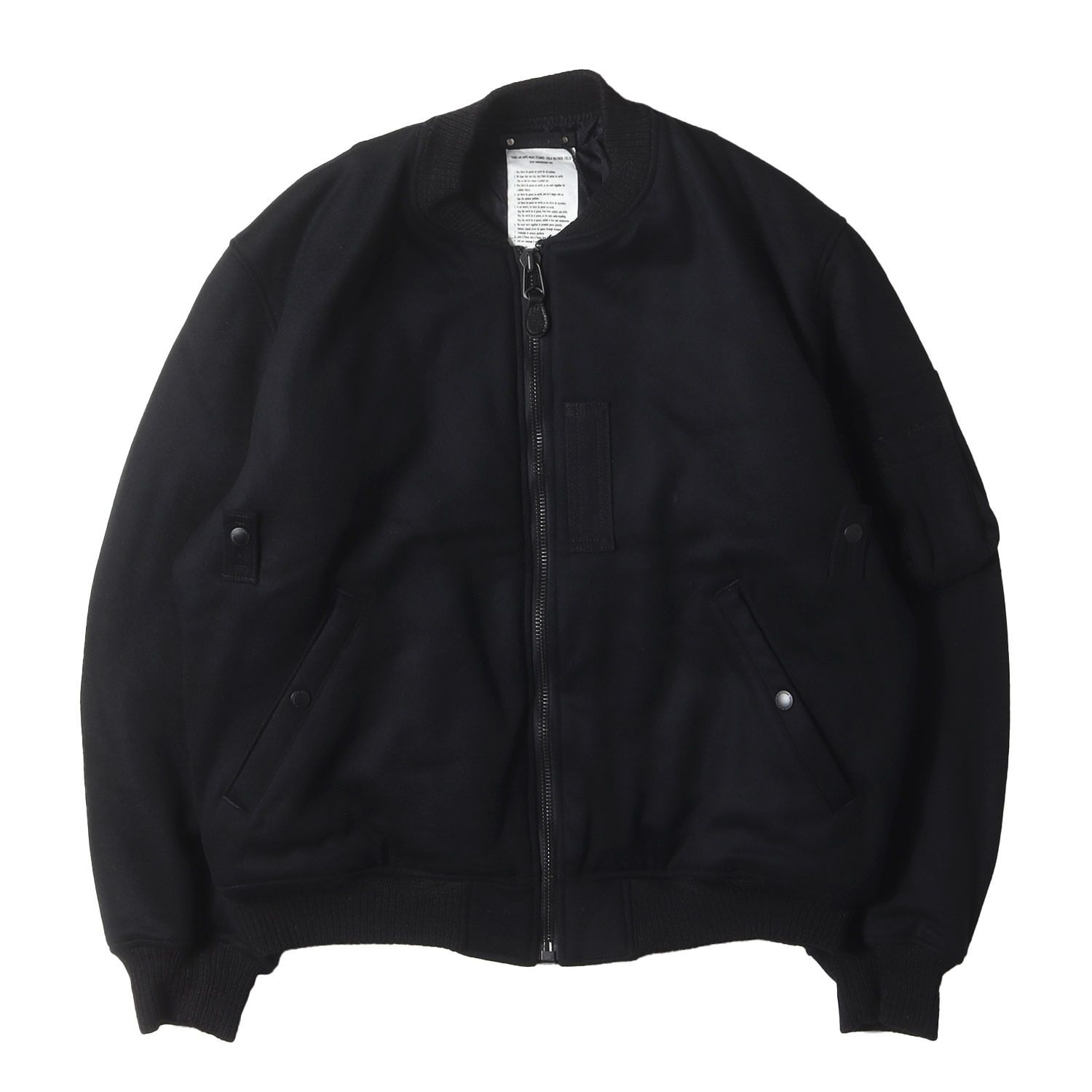 【新品】MINEDENIM マインデニム ジャケット ブラック 黒 サイズ:3 | 25AW メルトン ボンバージャケット (WOOL MELTON BOMBER JKT 2511-9001) | 日本製 | アウター ブルゾン 上着【メンズ】 新品】MINEDENIM マインデニム ジャケット ブラック 黒 サイズ:3
