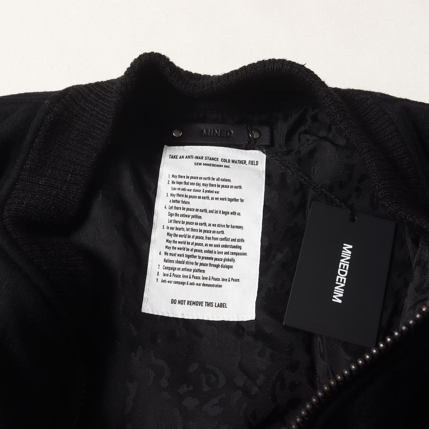 【新品】MINEDENIM マインデニム ジャケット ブラック 黒 サイズ:3 | 25AW メルトン ボンバージャケット (WOOL MELTON BOMBER JKT 2511-9001) | 日本製 | アウター ブルゾン 上着【メンズ】 新品】MINEDENIM マインデニム ジャケット ブラック 黒 サイズ:3