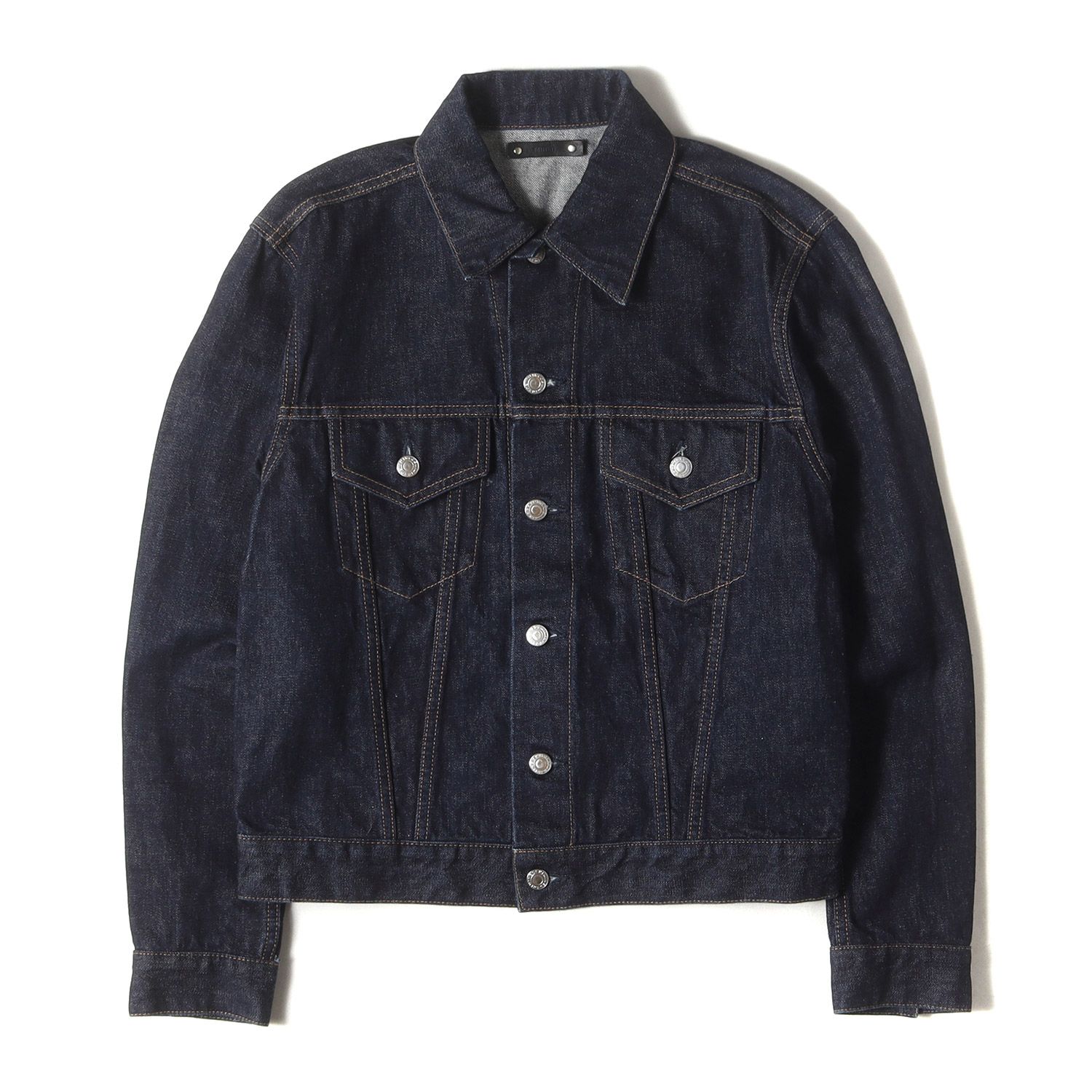 MINEDENIM マインデニム ジャケット インディゴ サイズ 2 リジッド デニム トラッカー ジャケット CF-GJKT RGD OWS GKT-801 アウター Gジャン ブルゾン 上着 メンズ