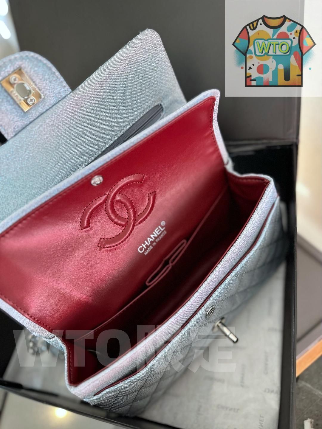 【最短翌日配送】 CHANELシャネル パールグロス ブルー チェーンバッグです｜ ｜