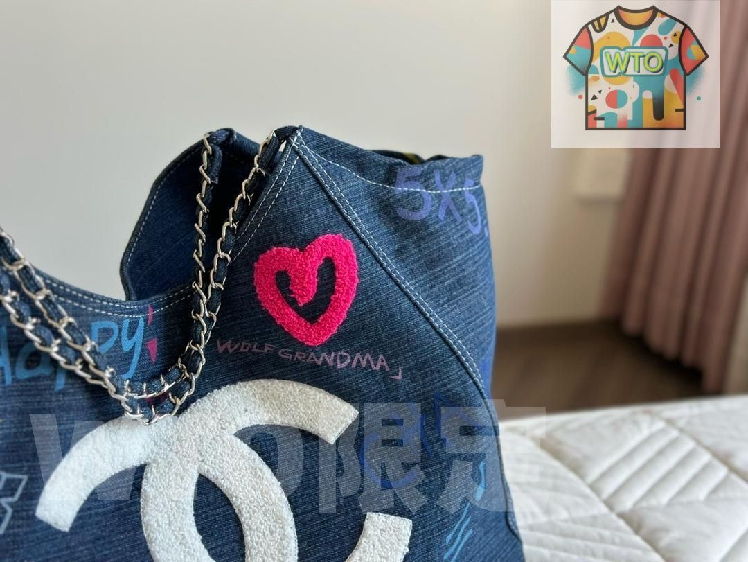 CHANELシャネルのスター同款デニム大サイズショルダーバッグ| |
