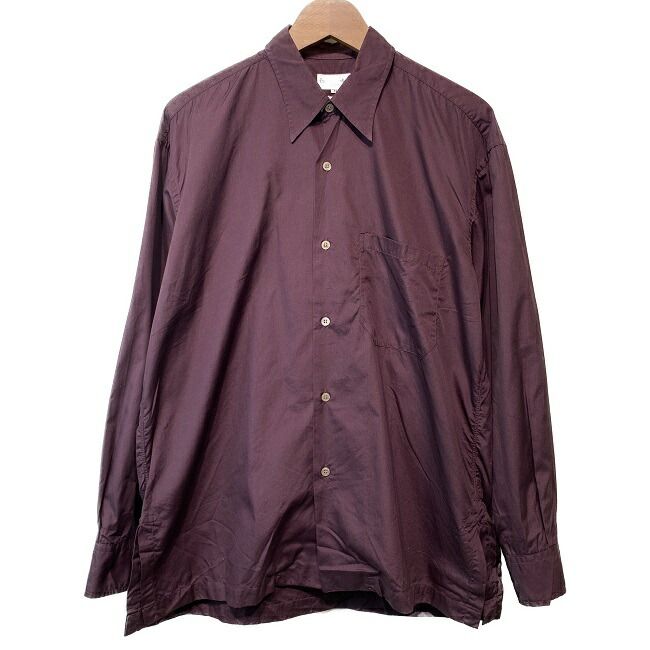 Paul Smith プレーンシャツ 長袖 シャツ 無地 コットン レギュラー 胸ポケット バックロゴ No.C-OS301 アメリカンジャケット 古着