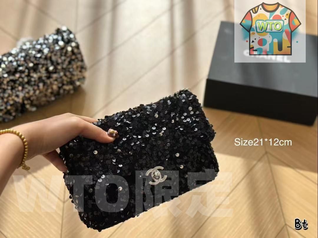 chanle スパンコールバッグ ショルダーバッグ クラシックなデザイン| |