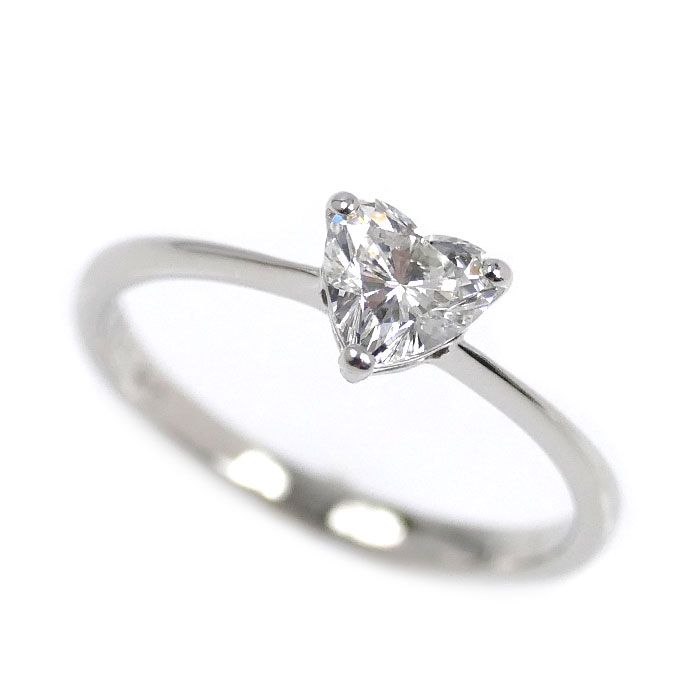 ROYAL ASSCHER Pt900プラチナ ハートシェイプ リング 指輪 ダイヤモンド0.50ct 12号 2.3g レディース