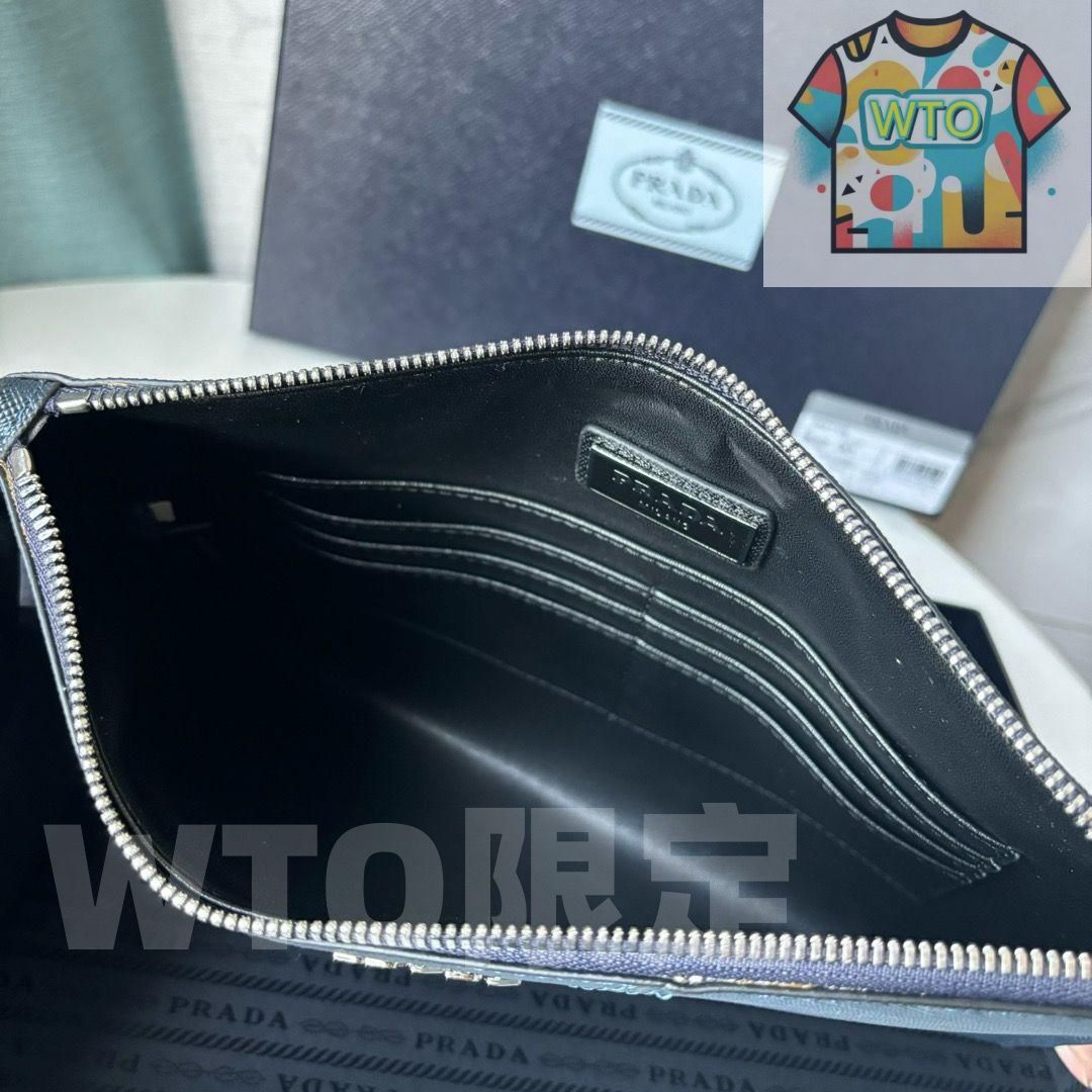  Prada プラダのクラッチバッグ 手触りが滑らか シンプルな外観｜ ｜ ハンドバッグ バッグ