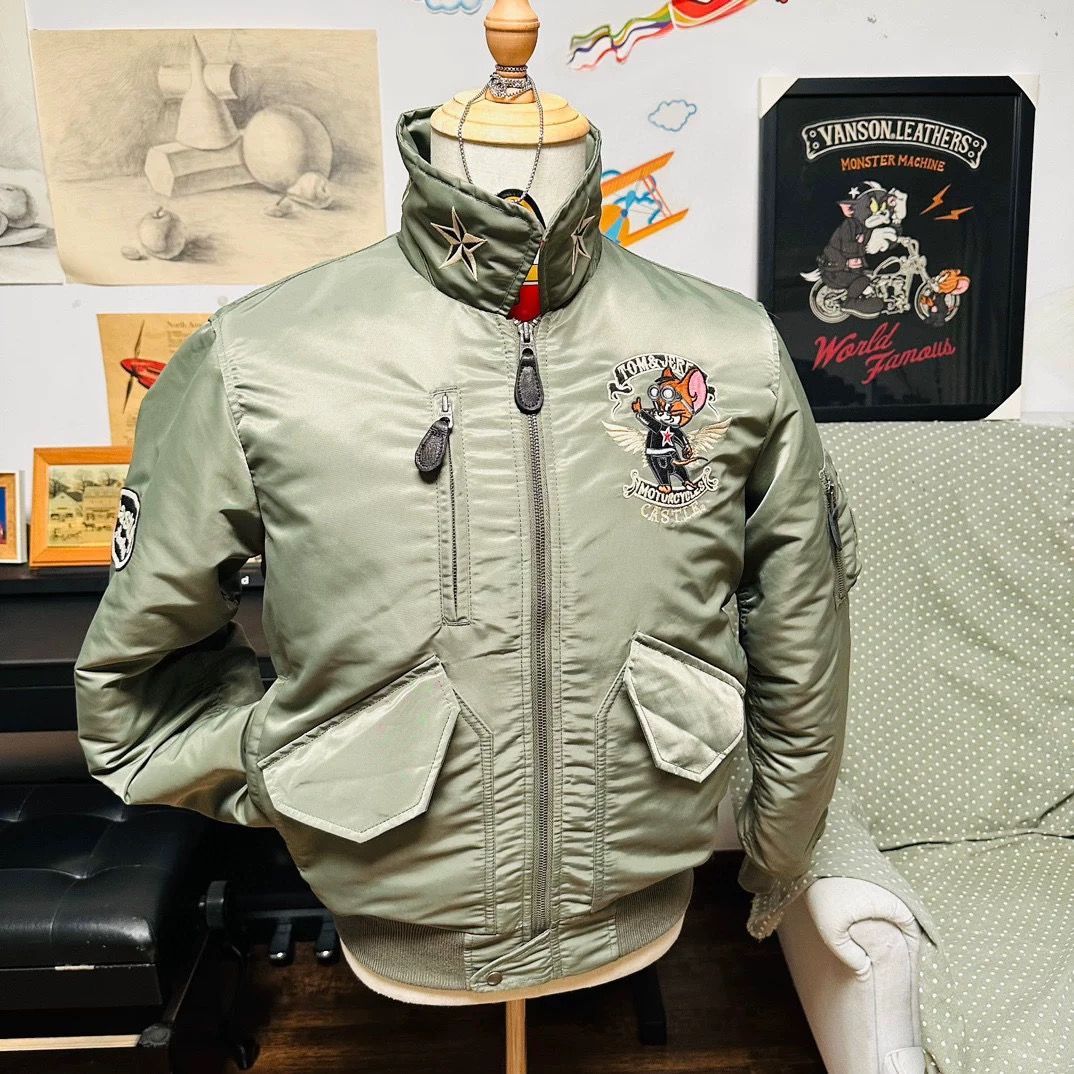 G フライトジャケット｜中綿入り｜猫と老鼠