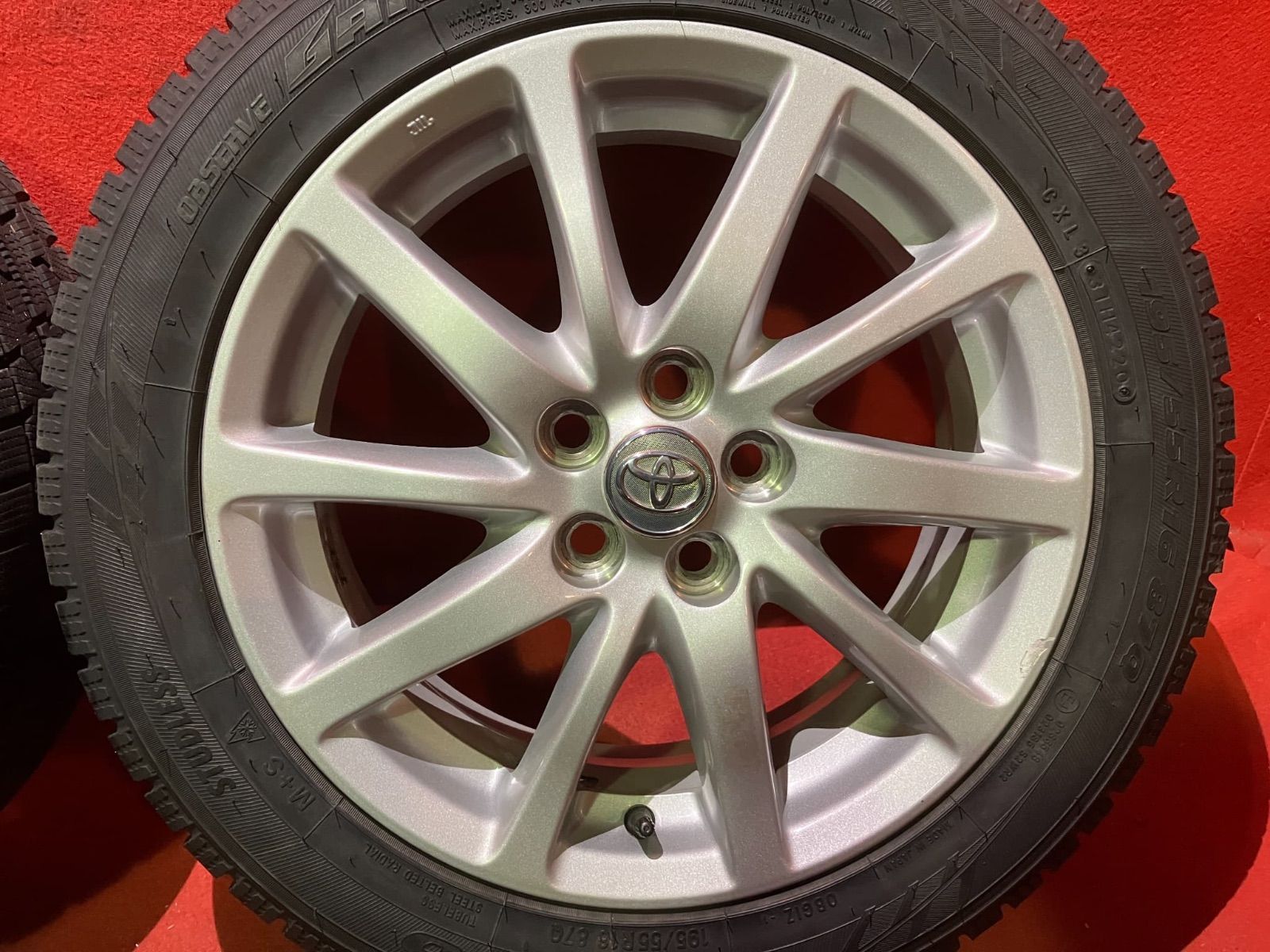 スタッドレスタイヤホイールセット 195 55 R 16 TOYO GIZ x 6 0 43 100 5 H トヨタ アリオン プレミオ 4本SET