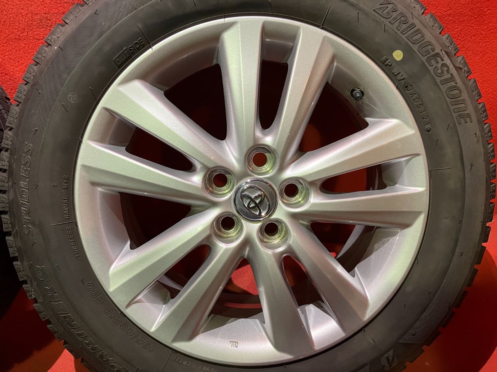 スタッドレスタイヤホイールセット 195 60 R 16 x 6 0 45 100 5 H トヨタ 20系ウィッシュ 4本SET