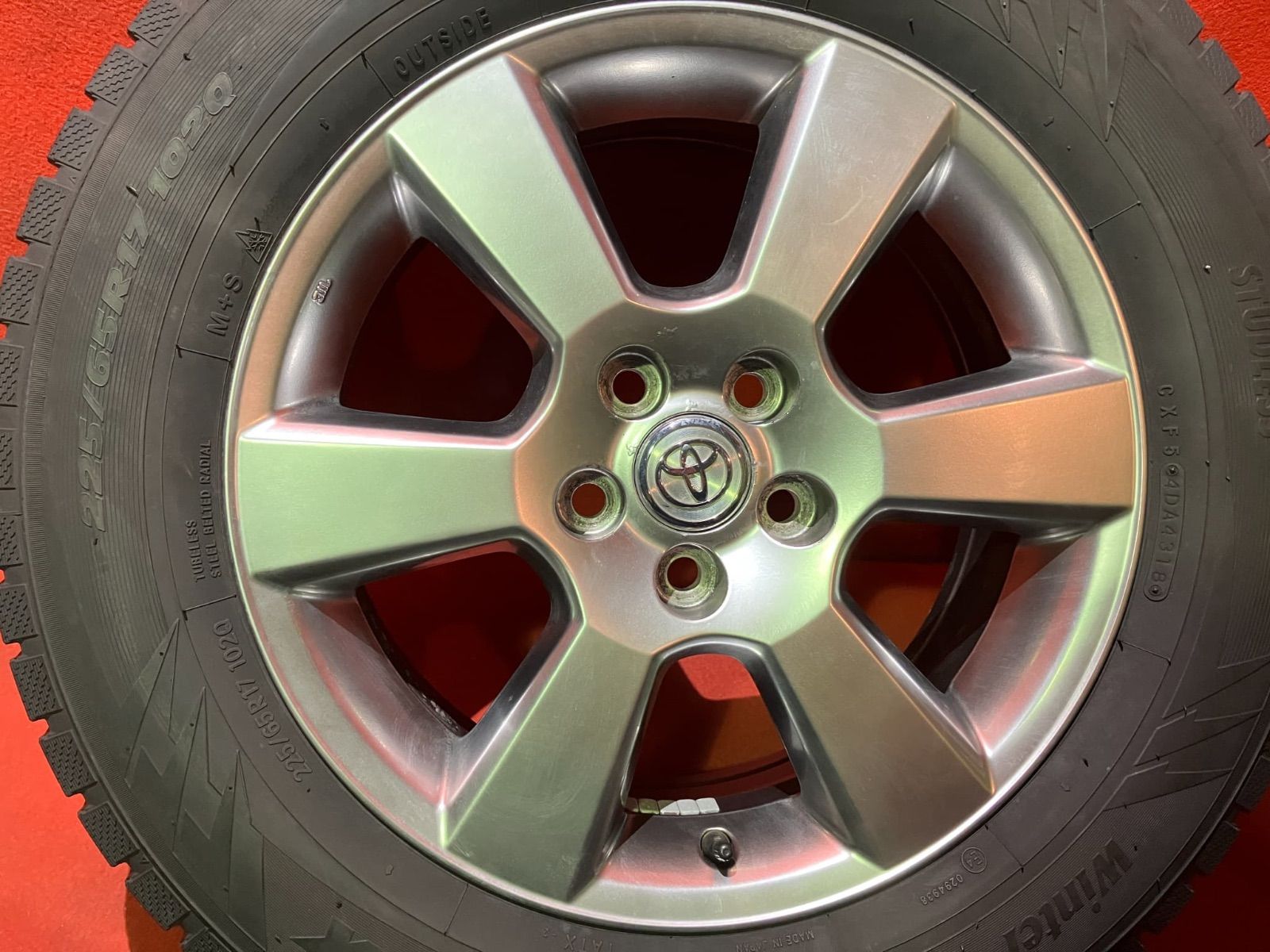  スタッドレスタイヤホイールセット 225 65 R 17 TOYO Winter TX x 6 5 35 114 3 H トヨタ 30系ハリアー 4本SET 17インチ タイヤ ホイールセット