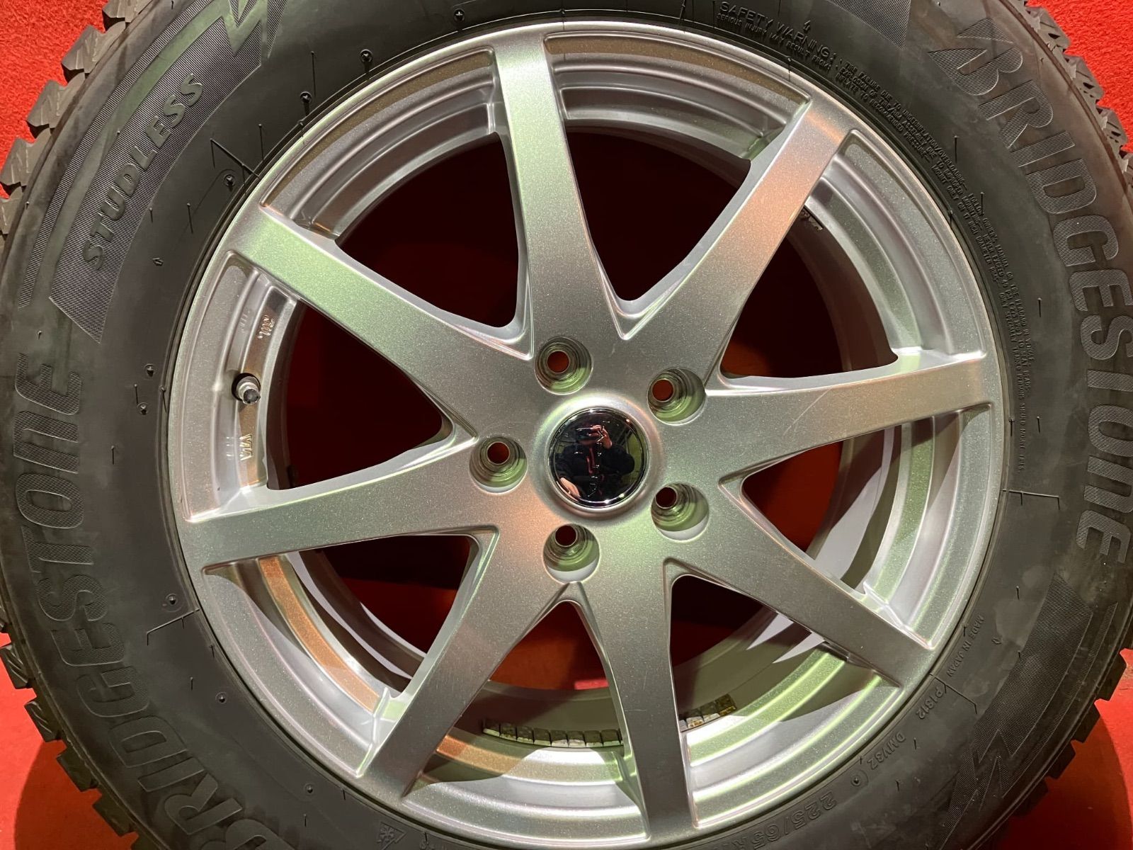  スタッドレスタイヤホイールセット 225 65 R 17 DM V 3 x 7 0 45 114 5 H 社外 LAPORTA 4本SET 17インチ タイヤ ホイールセット