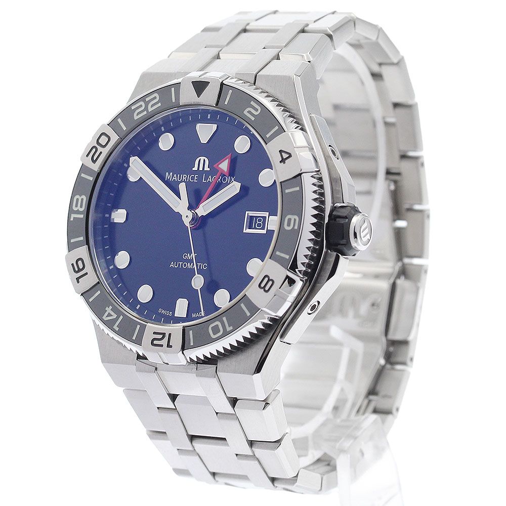  モーリス ラクロア Maurice Lacroix A 16158 SS 00 F 330 アイコン ベンチュラー GMT 自動巻き メンズ 箱 保証書付き_920482 自動巻き時計 腕時計(アナログ)