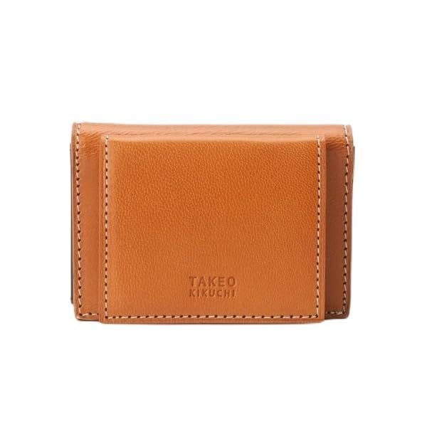 タケオキクチ 財布 アニリンゴート ミニ財布 07009406 メンズ キャメルブラウン 041 00 キャメルブラウン 041 00