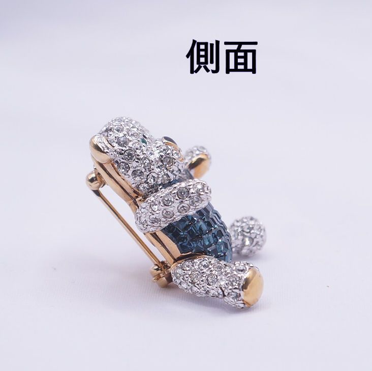  ミステリアセッティング風 クマ ブローチ ブローチ コサージュ アクセサリー