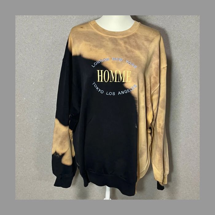 17AW BALENCIAGA バレンシアガ 17AW スウェット トレーナー HOMME刺繍 Sサイズ オーバーサイズ ブリーチ加工 ダメージ加工 Homme 17AW S