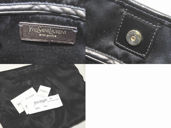 【Candyさん専用】イヴサンローラン　エナメル　黒 イヴサンローラン Yves Saint Laurent ブラック エナメル ラウンド