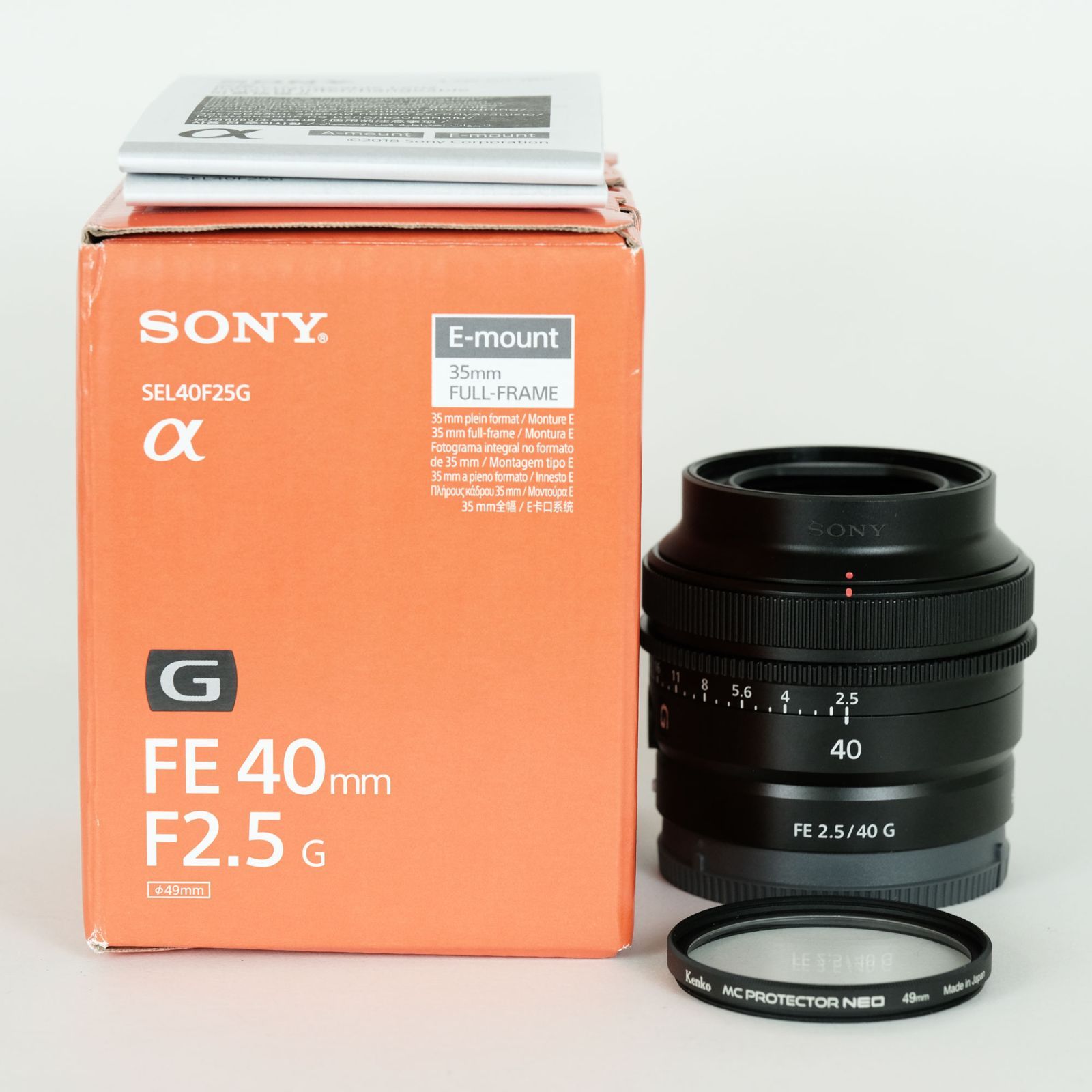  フィルター付 SONY FE 40 mm F 2 5 G Eマウント レンズ(単焦点) カメラ