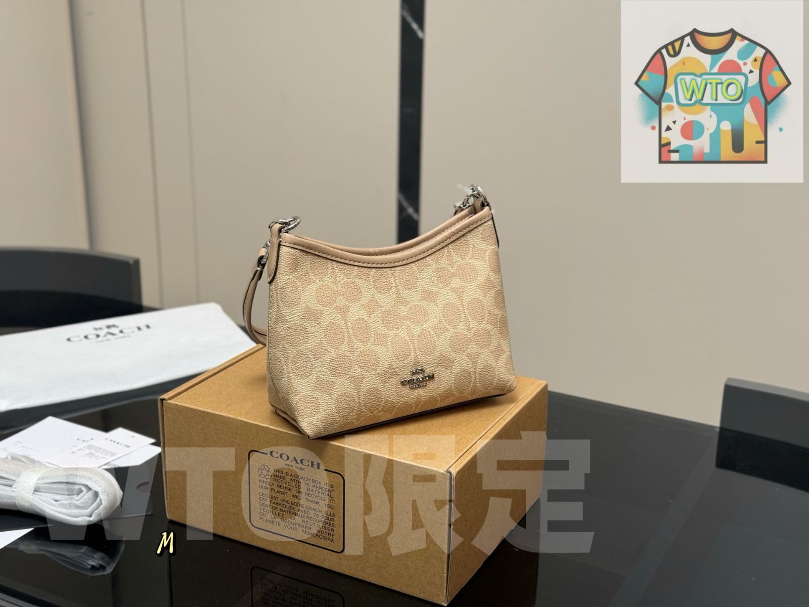 今日 COACH ミニローレル ボーダーバッグ 19×14cm-WTO輸入1