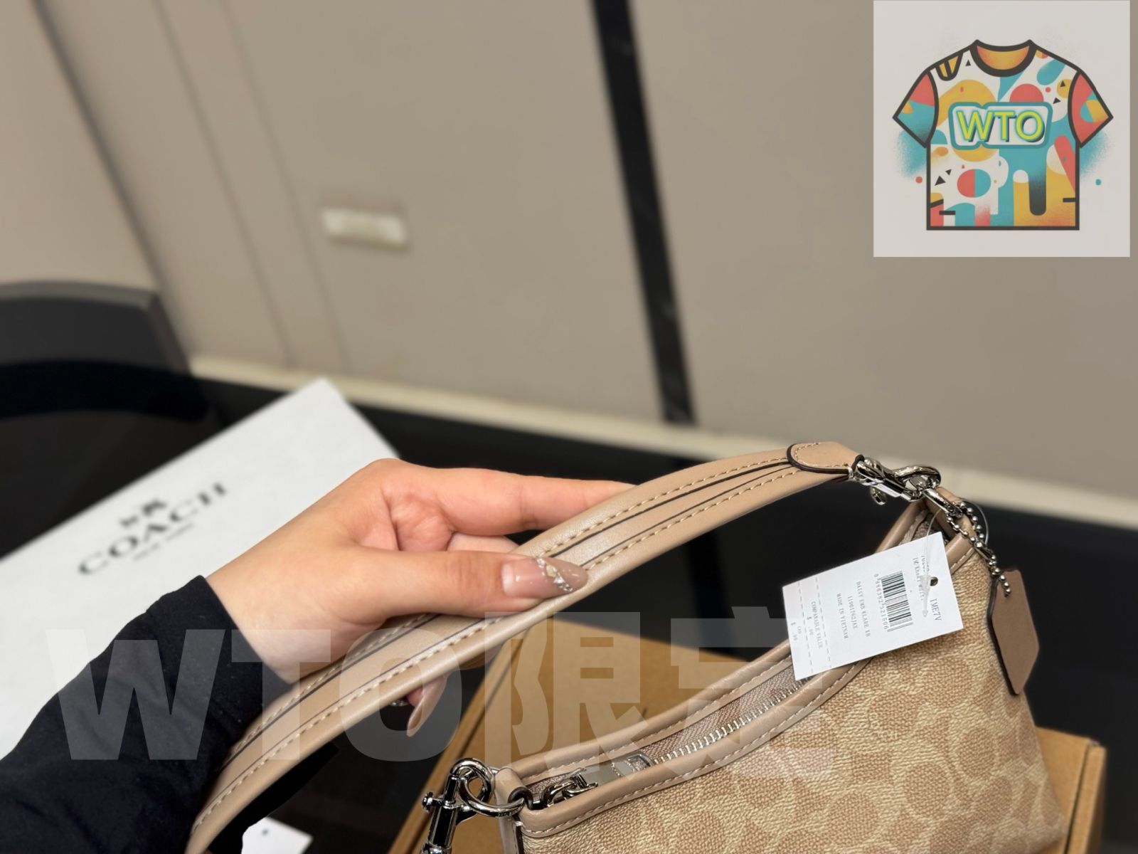  今日 COACH ミニローレル ボーダーバッグ -WTO輸入1 ショルダーバッグ ショルダーバッグ