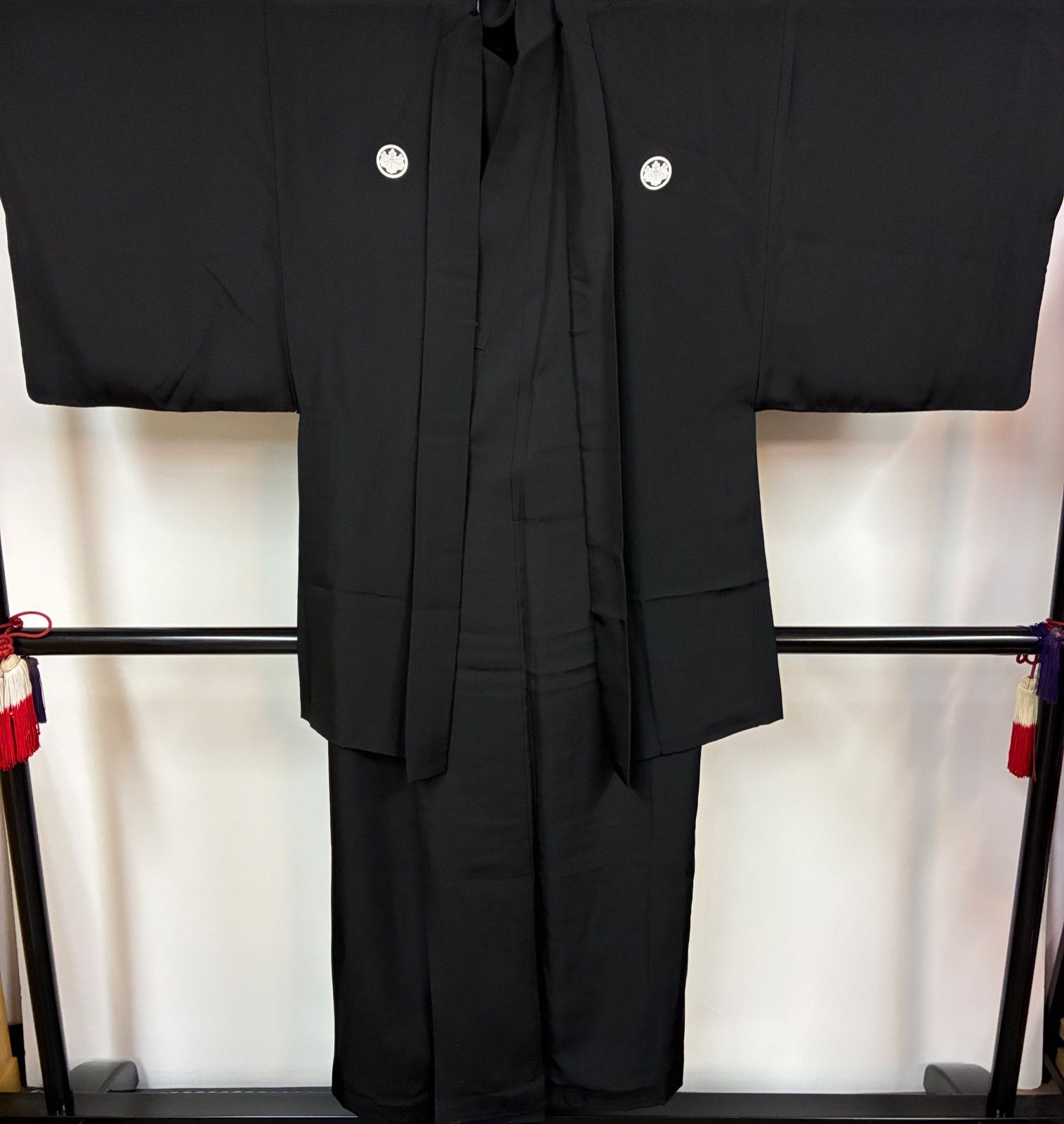 メンズ 紋付着物 羽織 富士山にドラゴン