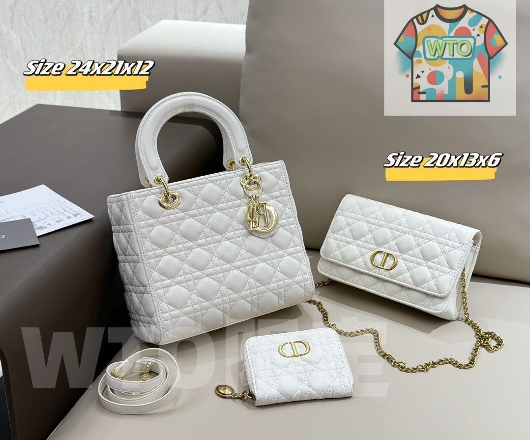 Christian Dior クリスチャンディオール ショルダーバッグ ハンドバッグ 財布 3点セットバッグ| | --WTO輸入3