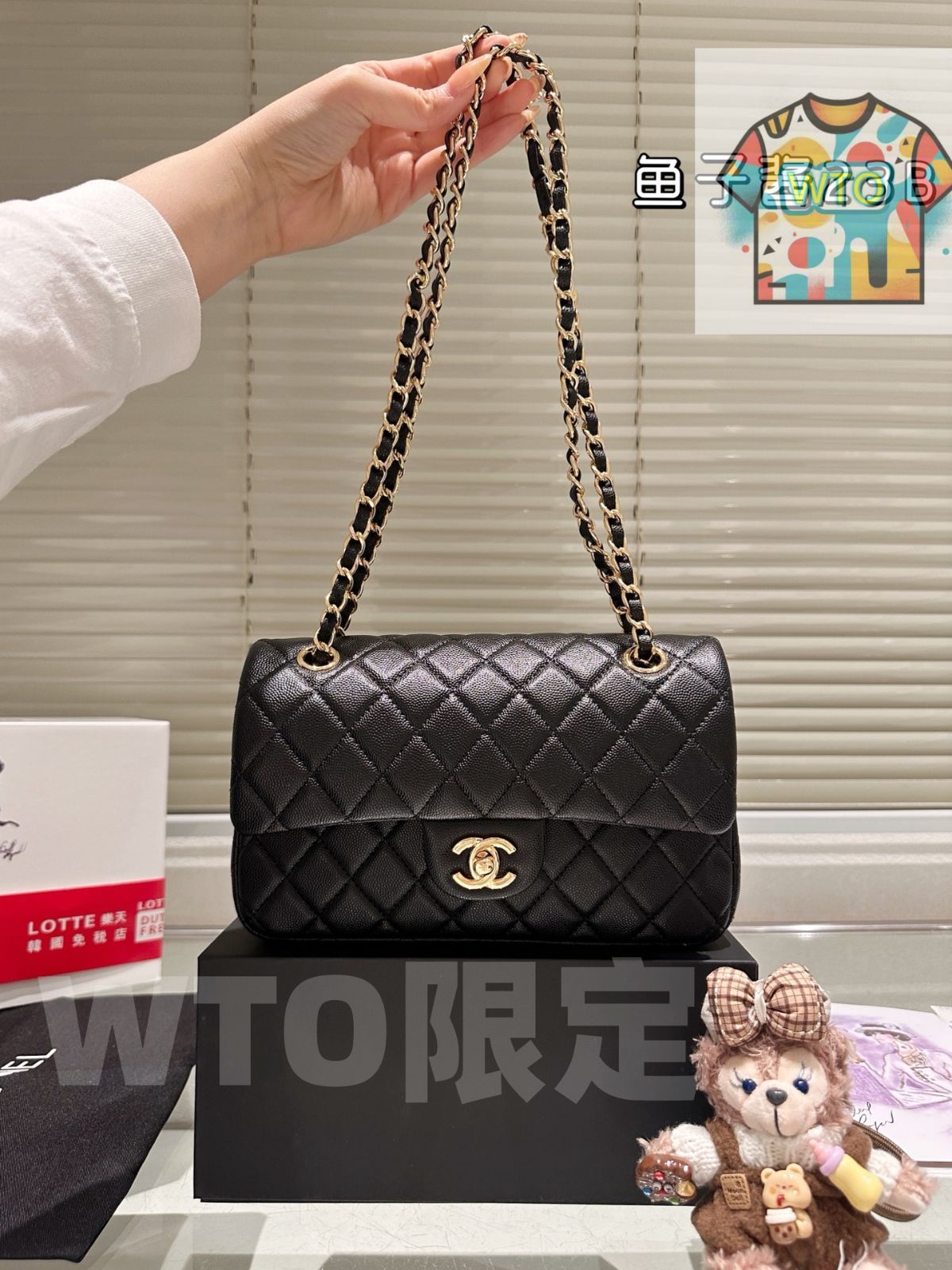 今日 Chanel CF Classic Flap Bag クラシックフラップバッグ 23 cm 四季 ゴッドデスバッグ WTO輸入1