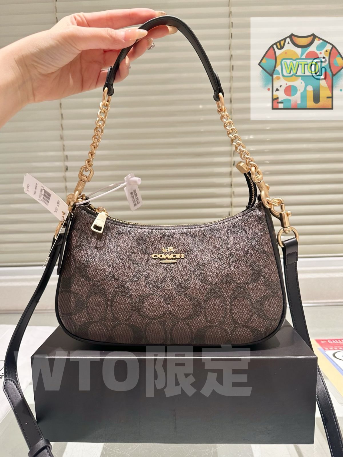 今日 COACH アームマージャンバッグ サイズ 24×14cm レトロ -WTO輸入1