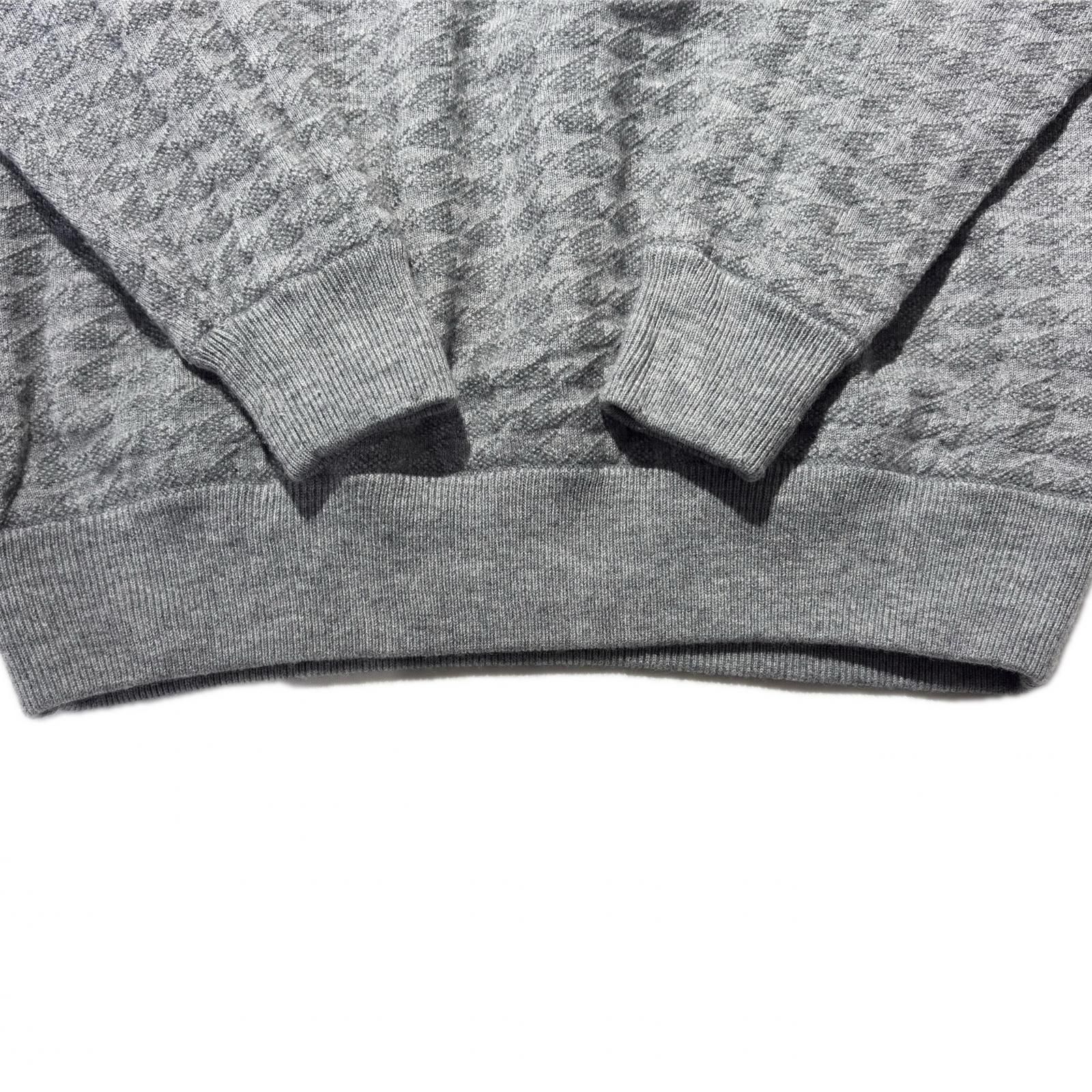 レディース パーリーゲイツ PEARLY GATES セーター 1 M グレー 裏地付き 長袖 クルーネック 織柄 セーター トレーナー レディースウェア