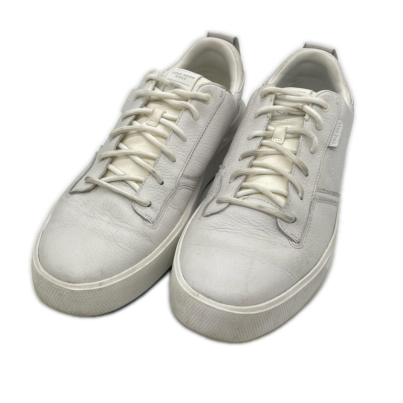 コールハーン COLE HAAN ゴルフシューズ 28cm ホワイト グランドプロ クルー スパイクレス レザー シンプル C37537