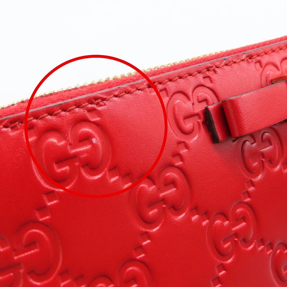 中古】GUCCI グッチ ラウンドファスナー 財布 長財布 388680 リボン