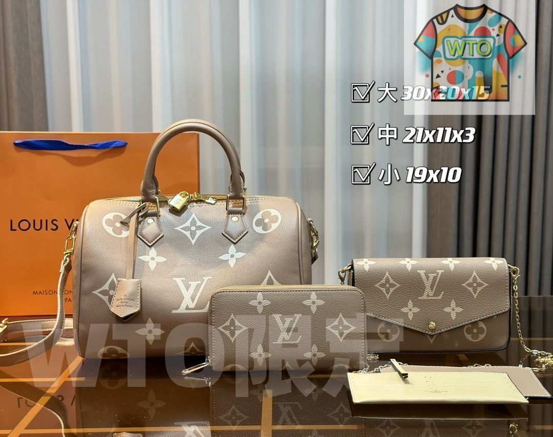 状態良 LOUIS VUITTON ルイヴィトン ショルダーバッグ ハンドバッグ 財布 3点セット| | --WTO輸入3